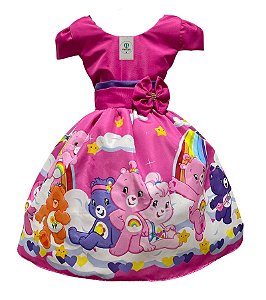 Vestido Temático Ursinhos Carinhosos Tam.G (6-7 Anos)