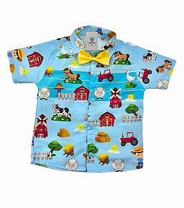 Camisa Temática Fazendinha A Tam.PP (1 Ano)