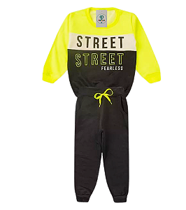 Conjunto Infantil Inverno Street Amarelo Neon Tam.8