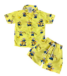 Conjunto Mauricinho Minions Tam.G (6-8 Anos)