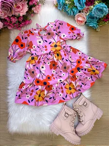 Vestido Encanto Modinha Floral Manguinha
