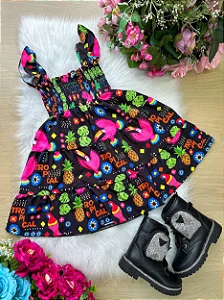 Vestido Encanto Modinha Preto Tropical