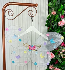 Asa de Borboleta Fadinha Infantil Branca