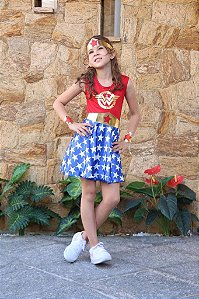 Fantasia Infantil Mulher Maravilha