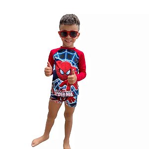 Conjunto Proteção Solar Homem Aranha M (3-5 Anos)
