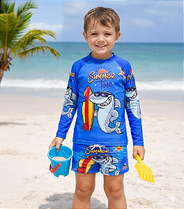 Conjunto Proteção Solar Tubarão Summer Tamanho 6