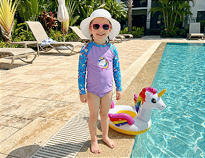 Conjunto Proteção Solar Unicórmio Tamanho 4