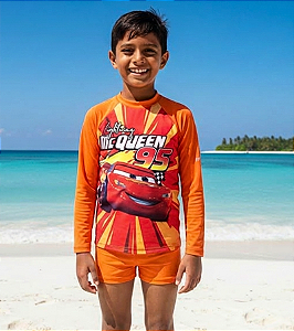 Conjunto Proteção Solar McQueen Tamanho 8