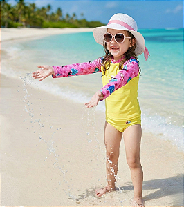 Conjunto Proteção Solar Princesas Tamanho 6