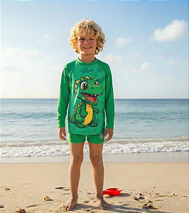 Conjunto Proteção Solar Dinossauro Tamanho 10