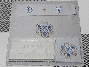 Conjunto de Alfaias Litúrgicas para Altar Bordado CG 1009