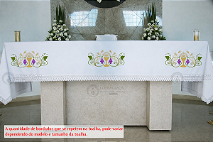 Toalha de Altar Bordada – CG 089