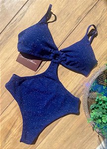 Body Mykonos Lurex Azul Marinho
