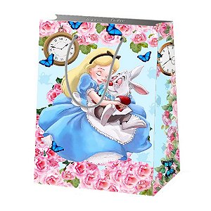 Sacola de Papel Personalizada Alice no País das Maravilhas
