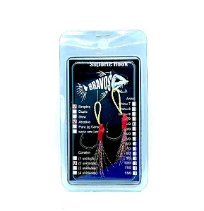 Suporte Hook 2/0 Simples com Flash atrativo (2 unidades)