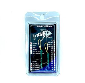 Suporte Hook 3/0 Simples com Flash atrativo (2 unidades)