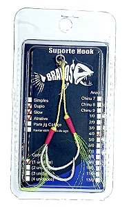 Suporte Hook 4/0 Slow Duplo com Flash atrativo