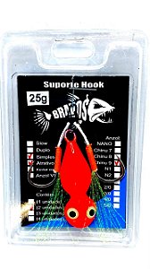 Jig 25g Corujinha com Micro Suporte Hook Chinu 9 com Flash Atrativo