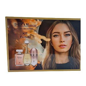 002 - Kit 3 peças  07/21/34 Feminino - Dream Brand Collection 25ml