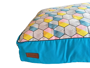 Almofadão Poligonos Azul G
