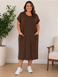 Vestido Feminino Midi de Viscolycra