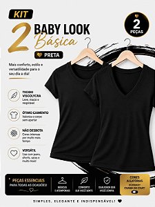 Kit 2 Blusas Femininas - Cor Preta