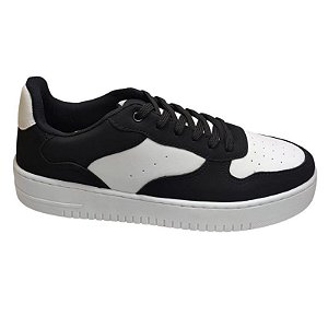 TENIS AIRSPORT CASUAL BRANCO PRETO