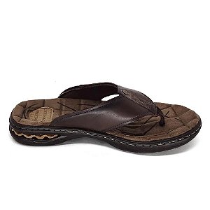 CHINELO PEGADA MASCULINO EM COURO CRAVO 131951-02