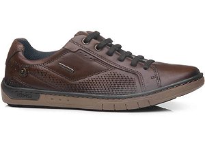 SAPATENIS PEGADA MASCULINO COURO 117412-101 MARRON