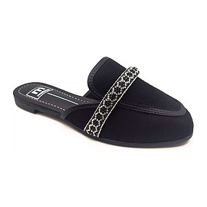 SAPATO MOLECA MULE PRETO