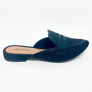 SAPATO MULE BRILHO MISSISSIPI CLOG PRETO