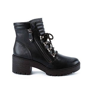 BOTA COTURNO MISSISSIPI PRETO CANO E SALTO BAIXO FEMININO