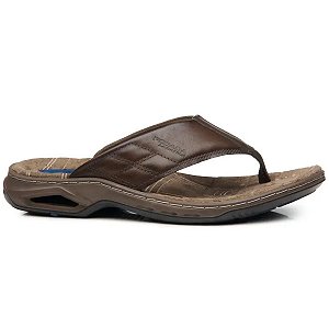 CHINELO PEGADA MASCULINO EM COURO CRAVO