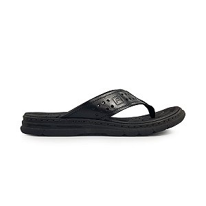 CHINELO MASCULINO PEGADA COURO PRETO