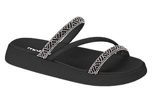 SANDALIA PRETO PRETO CRISTAL