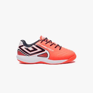 CHUTEIRA FUTSAL UMBRO PRO 5 JR-CORAL/BCO/PTO-412