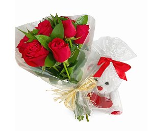 Rosas Com Ursinho