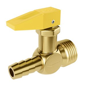 VÁLVULA P/ GÁS 1/2" X 3/8" BM RETA COM FUNÇÃO CORTA FOGO