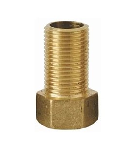 PROLONGADOR DE ROSCA BRONZE 35MM 1/2" FÊMEA X 1/2" FÊMEA - P/ ÁGUA E GAS