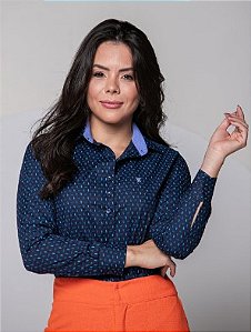 CAMISA FEMININA SOCIAL MANGA LONGA YVE MARINHO