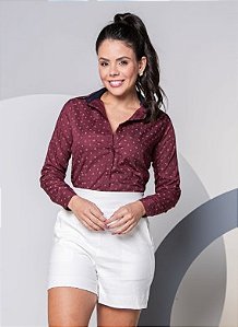 CAMISA FEMININA SOCIAL MANGA LONGA YVE VINHO