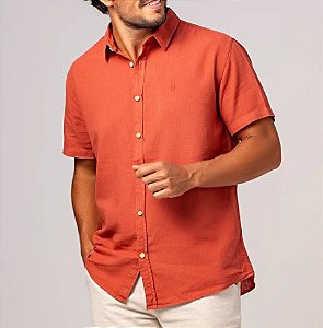 CAMISA LINHO MC ANKOR TELHA