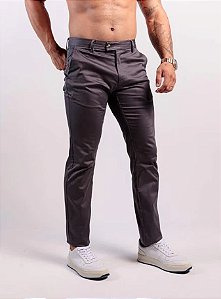 CALÇA ALFAIATARIA SLIM ROMA CHUMBO