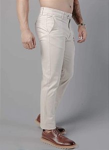 CALÇA ALFAIATARIA SLIM ROMA BEGE