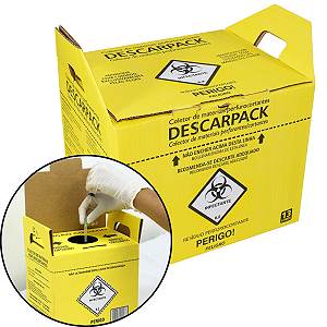 Caixa coletora Para Material Perfurocortante 13 Litros -  Descarpack