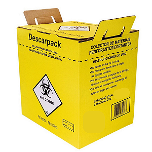 Caixa coletora Para Material Perfurocortante 3 Litros -  Descarpack