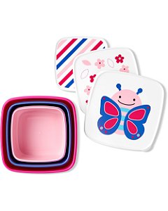 Kit com 3 Porta Snacks Zoo Borboleta - Skip Hop