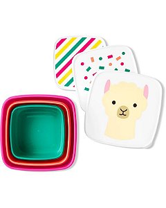 Kit com 3 Porta Snacks Zoo Lhama - Skip Hop