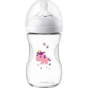 Mamadeira Pétala Anti-Cólica 260ml 1m+ Unicórnio - Philips Avent