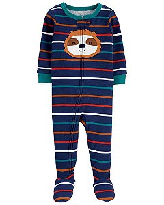 Pijama com pezinho Bicho Listrado - 18m (12 a 18 meses) - Carter's